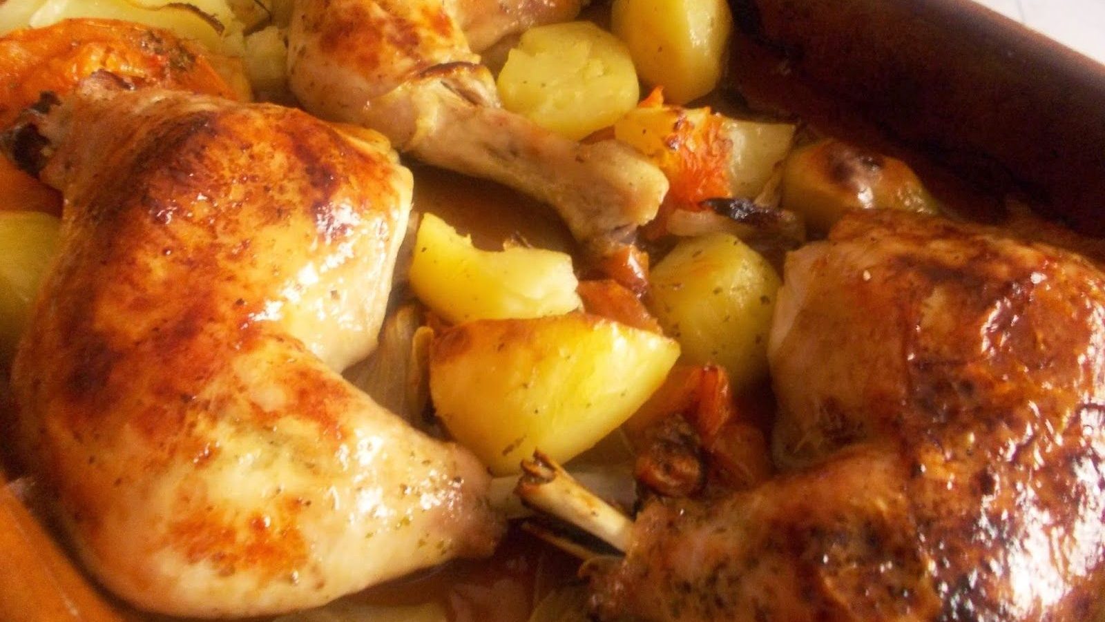 Pollo al horno con papas - Guia de Cocina Facil